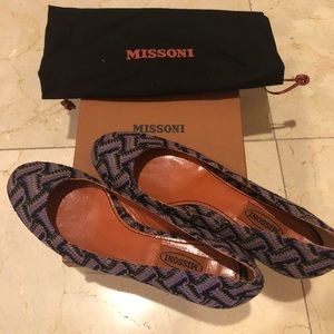 Brand NEW Beautiful MISSONI Ballet Flats sz 37